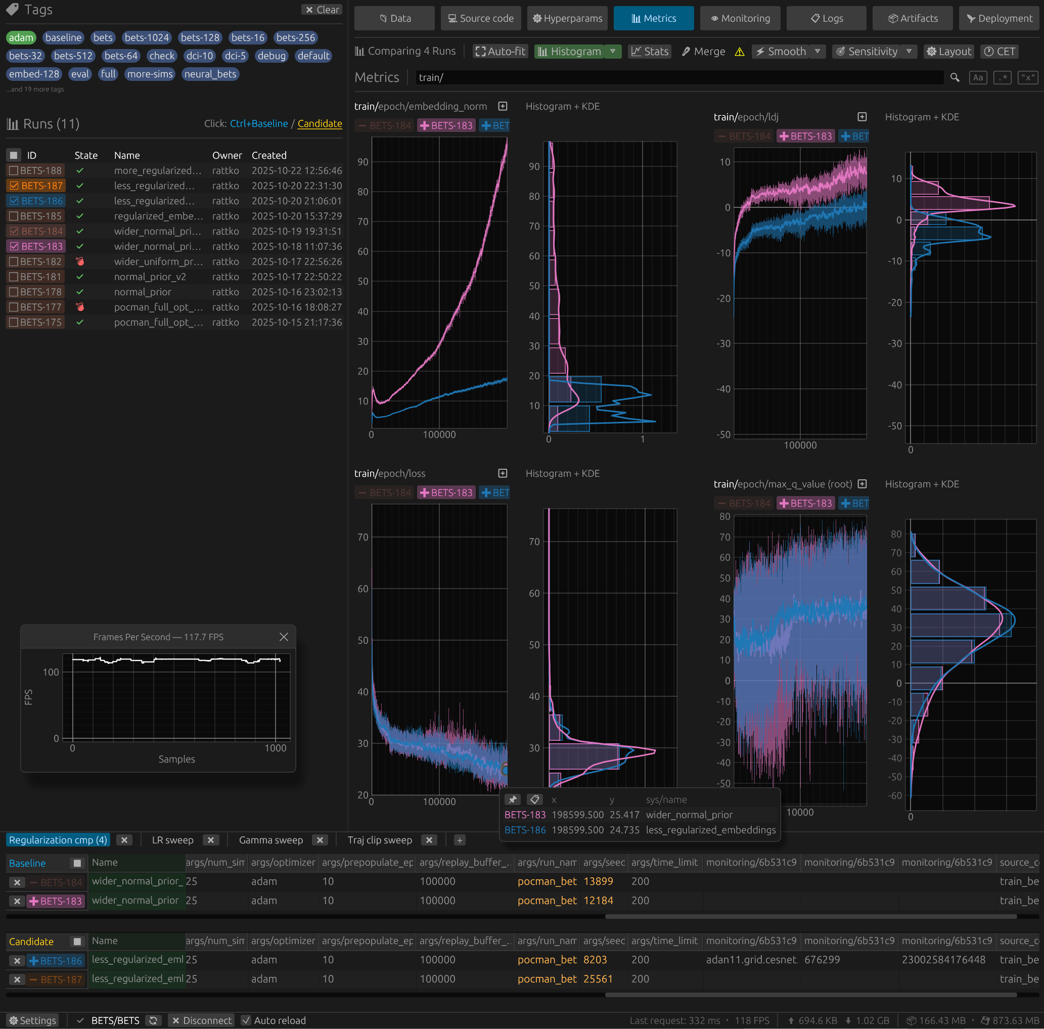 The Minfx web interface